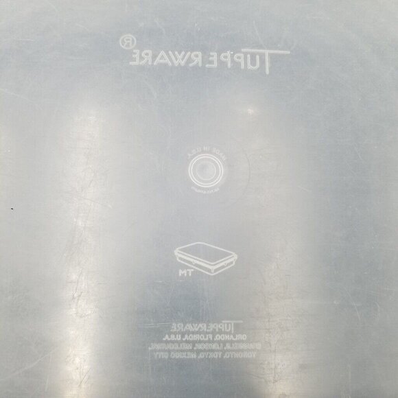 Vintage Tupperware 290-2 Container Rectangle Plastic Clear White Cover 291-7 - Picture 2 of 6